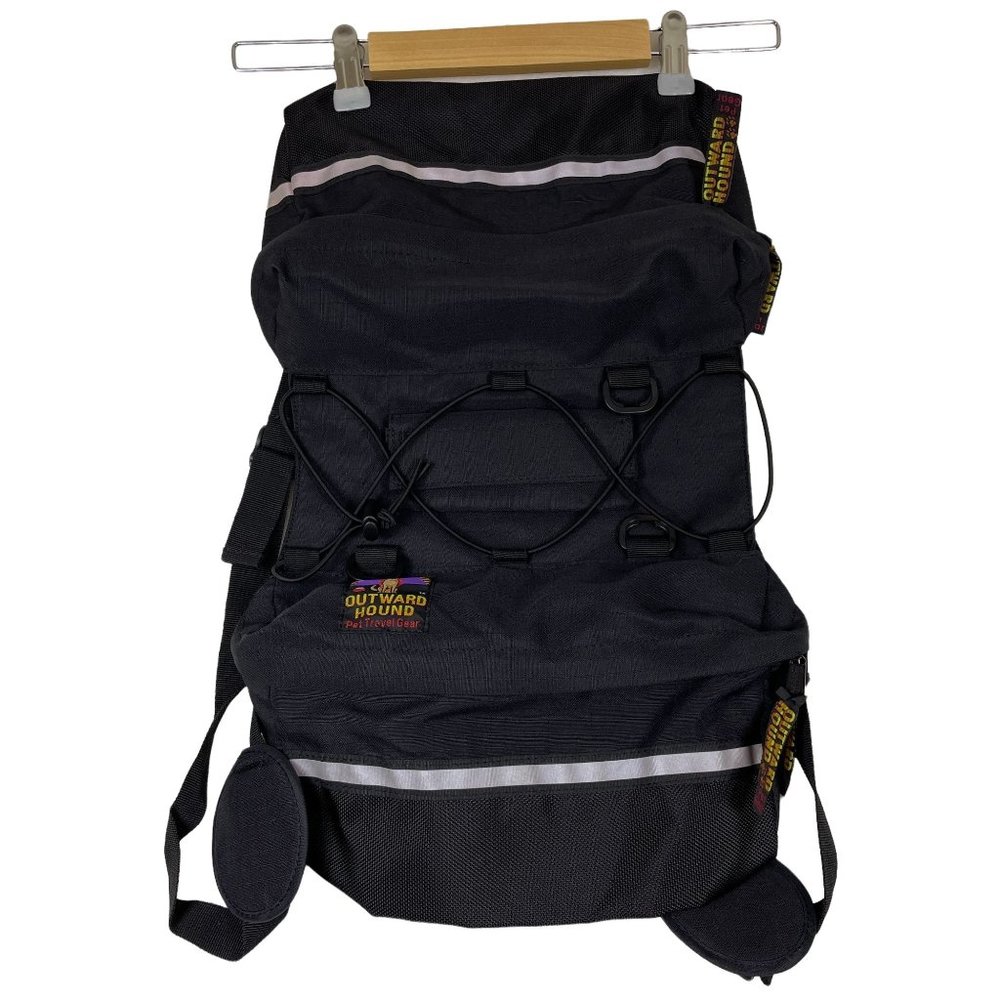 Outward Hound Backpack Saddle Bag Pockets Harness Black Hiking Camping - Picture 1 of 6